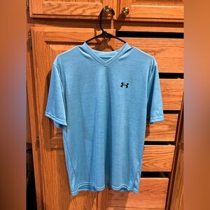 Under Armour Men's Light Blue V-Neck Tee